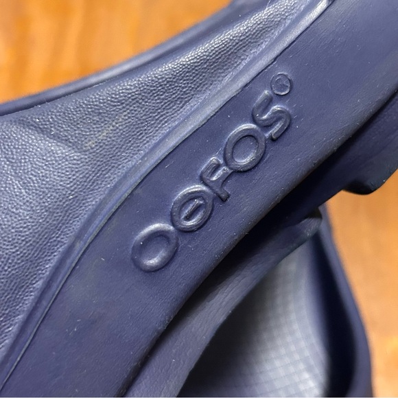 OOFOS OOAHH Dark Blue Slide Recovery Comfort Sandals Slip Ons Unisex W9 M7 EU 40 - Picture 8 of 10